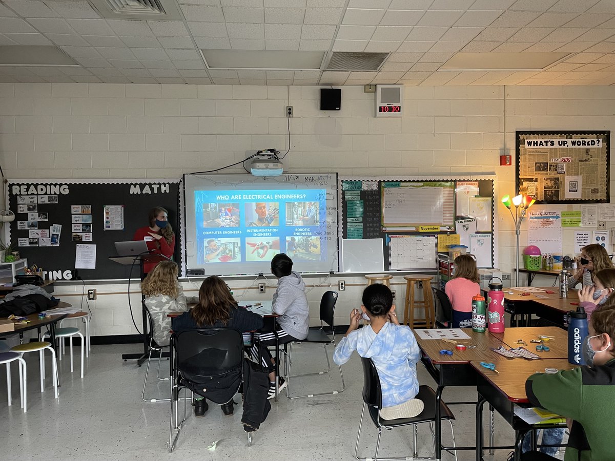 epic_engr's tweet photo. EPIC workshop at the Randolph school last month. We taught about electrical engineering and simple circuits by powering lightening bugs! #STEMeducation https://t.co/lrZcQi22oe