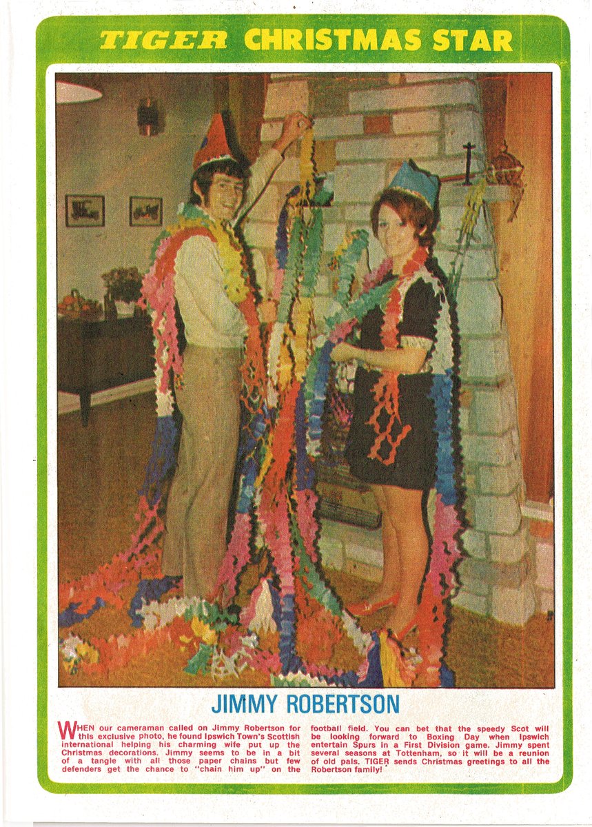 ScotsFootyCards's tweet photo. #Tiger Christmas Star #JimmyRobertson #IpswichTown #Tiger 1970-12-26 https://t.co/gvrxfymgw4