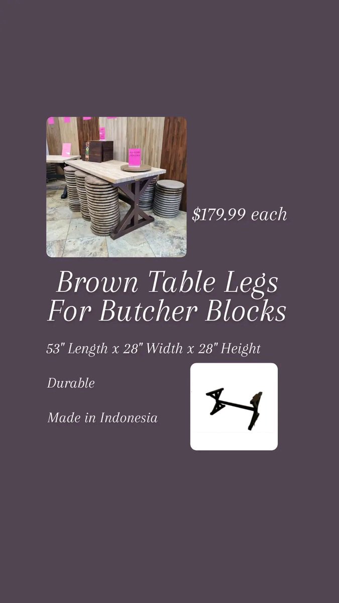 CentFloor's tweet image. #Brown #TableLegs for #ButcherBlocks can help you create the perfect #desk, #table or #workbench. Just add a butcher block counter top to the legs and you have a trendy and durable design.