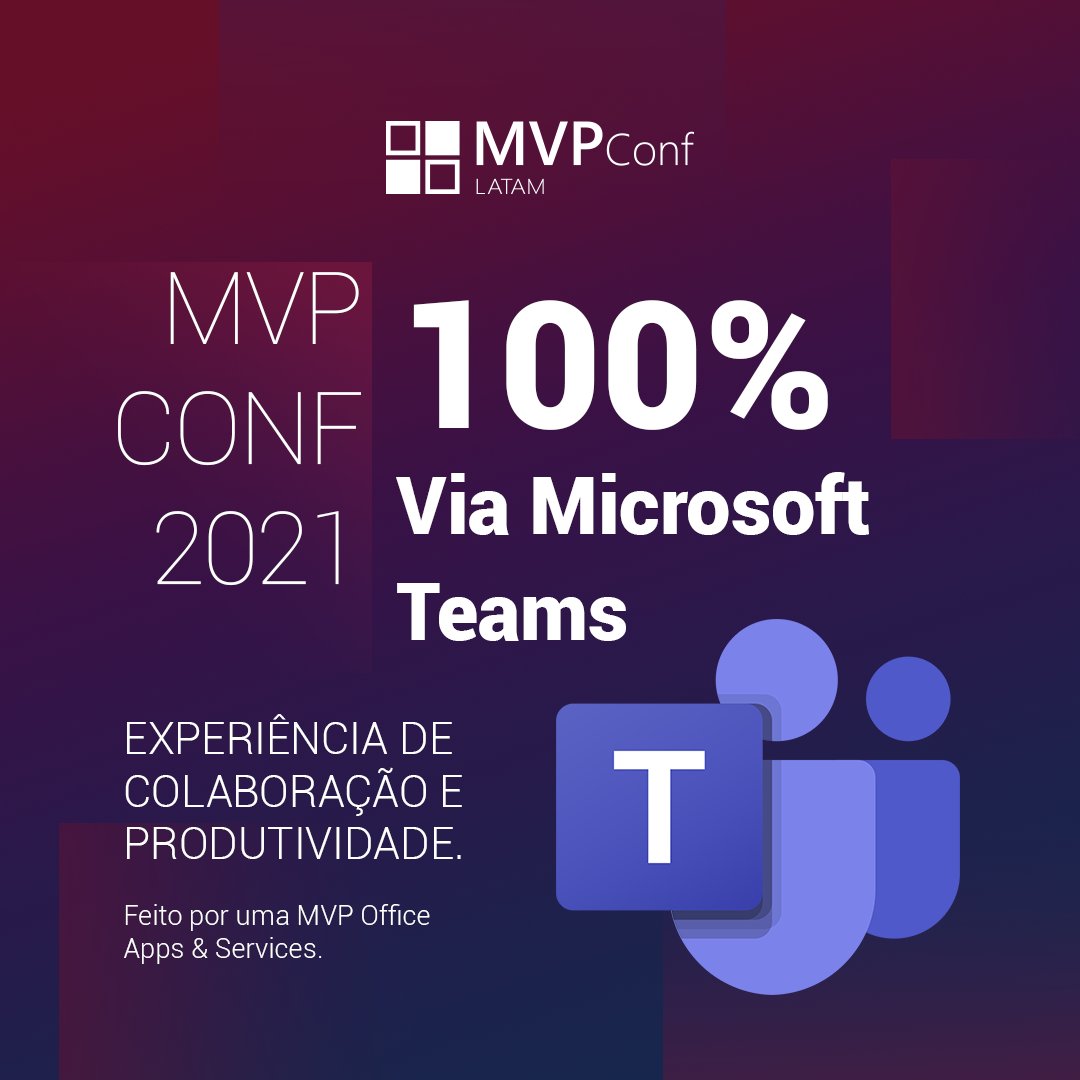 O MVPConf é o primeiro evento feito 100% via Microsoft Teams! 

É uma experiência incrível para nossos participantes que podem vivenciar os benefícios da ferramenta 😉 

Até agora, qual foi a melhor parte do MVPConf 2021 pra você? Comente abaixo 👇