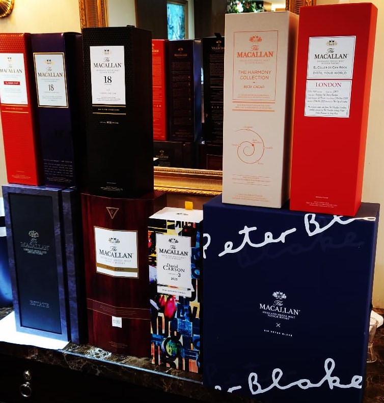 CapitalWhisky's tweet photo. Capital Whisky Club's December tasting last night was a very special line-up of eight @The_Macallan drams including the recent Peter Blake and the single cask Distil Your World London. Brand ambassador Aaron Masonde made 50 of us very happy indeed. #singlemaltwhisky #scotchwhisky https://t.co/0IxivBqaqm