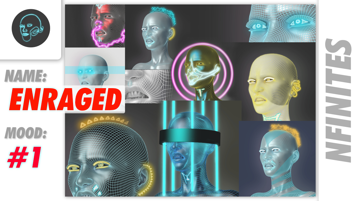 nfiniteDAO's tweet photo. 🚨 WARNING: Not your typical NFT art 🚨

Day One Nfinites have 3 moods. 
Mood 1 is 😤 ENRAGED 😤

the top Discord inviters will win an NFT 
join &amp; invite your creative friends here ⬇️
https://t.co/VOan6h0uux https://t.co/ya7cXocHOD
