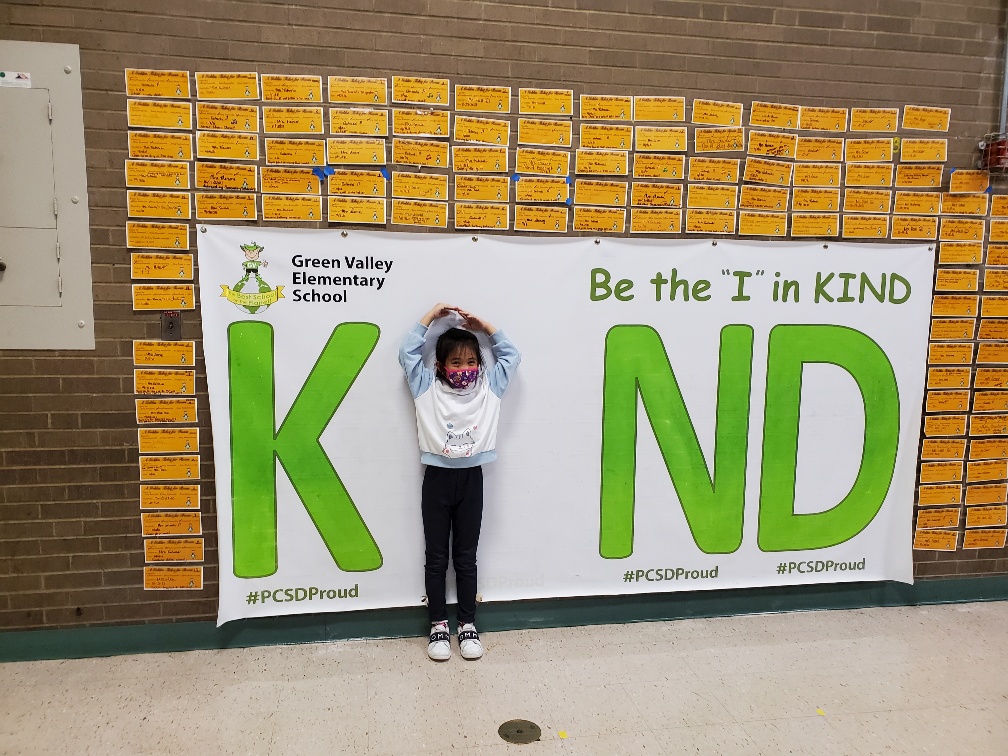 PCSDgreenvalley's tweet photo. Busy week at Green Valley! Our students have shown so much kindness this year so we have lots of Golden tickets to display.Our 1st graders are learning about different abilities &amp; embracing everyone with a visit from Rainbow of Friends.  #BeTheIinKind #ResilientLearner #pcsdproud https://t.co/awoqwgJdty