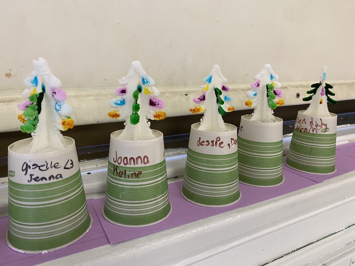 7th grade Ss get festive and create crystal holiday trees🎄 <a href="/Becky_Band/">Becky Band</a>⁩ ⁦<a href="/drminuskin/">Dr. Minuskin</a>⁩ ⁦<a href="/Asbury_ParkSD/">Asbury Park Schools</a>⁩