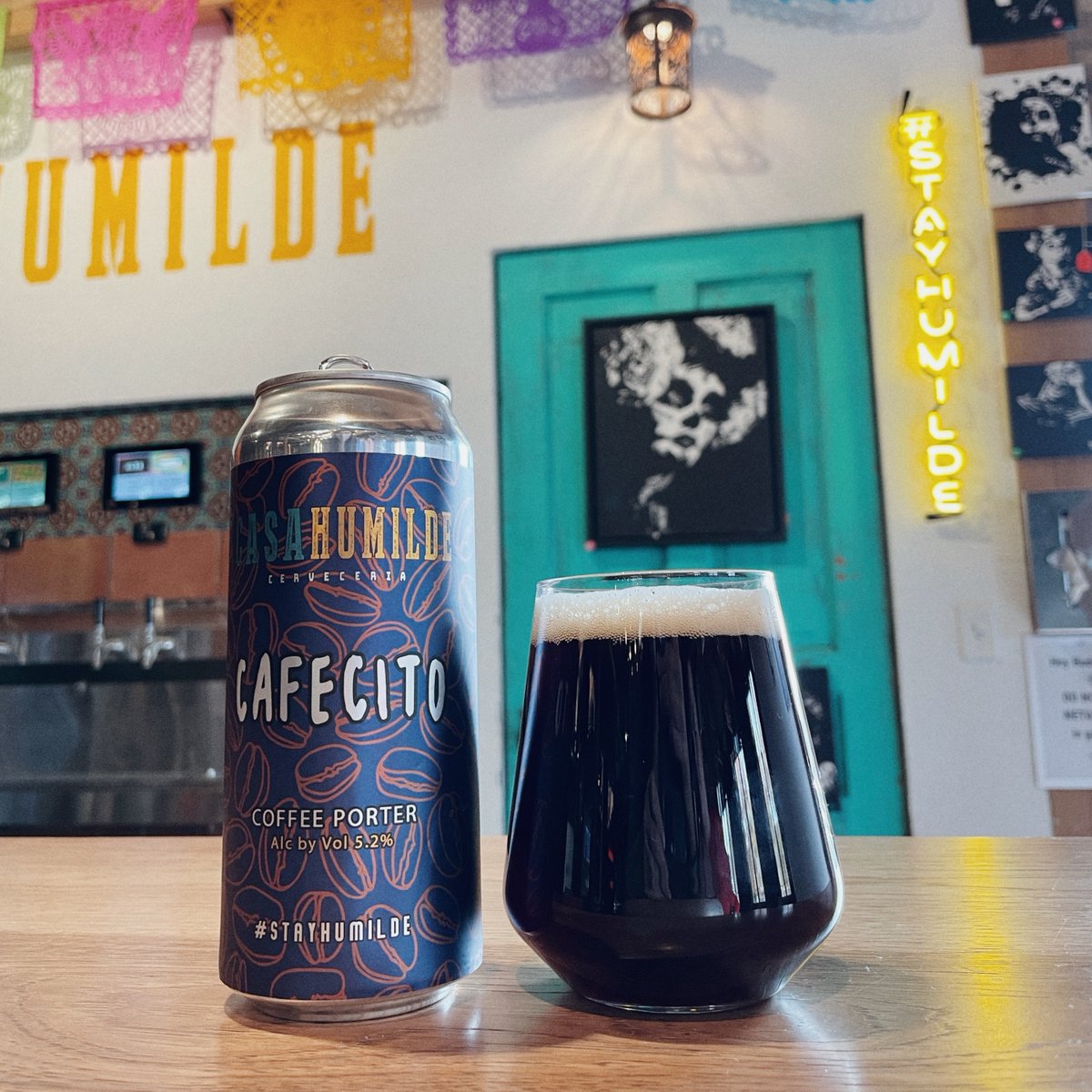 It's Day 10 and we're getting a boose from CAFECITO Coffee Porter from @casahumildecerveceria! Enjoy this smooth stout with roasted coffee from @darkmattercoffee!