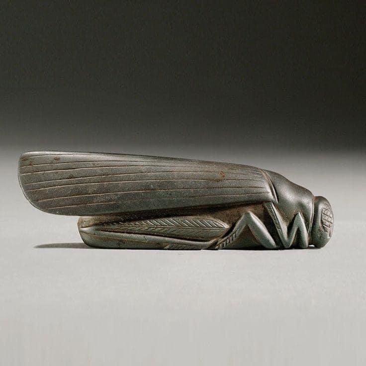 Andgasperini's tweet photo. Questo è un peso in pietra, fatto di ematite e scolpito a forma di locusta (cavalletta). Anche se sembra moderno, è stato scolpito a mano tra il 1800 e il 1700 a.C., nell'antica Babilonia. https://t.co/MKnyIqLEDM