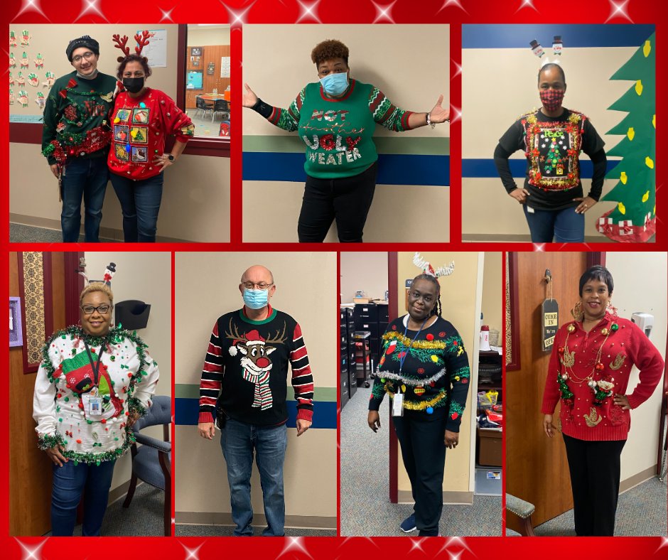 SpringISD's tweet photo. The @Jenkins_Jaguars are looking jolly today! Thank you for sharing your #SpringISDUglySweaters pictures with us. https://t.co/4JSoasE5Jv