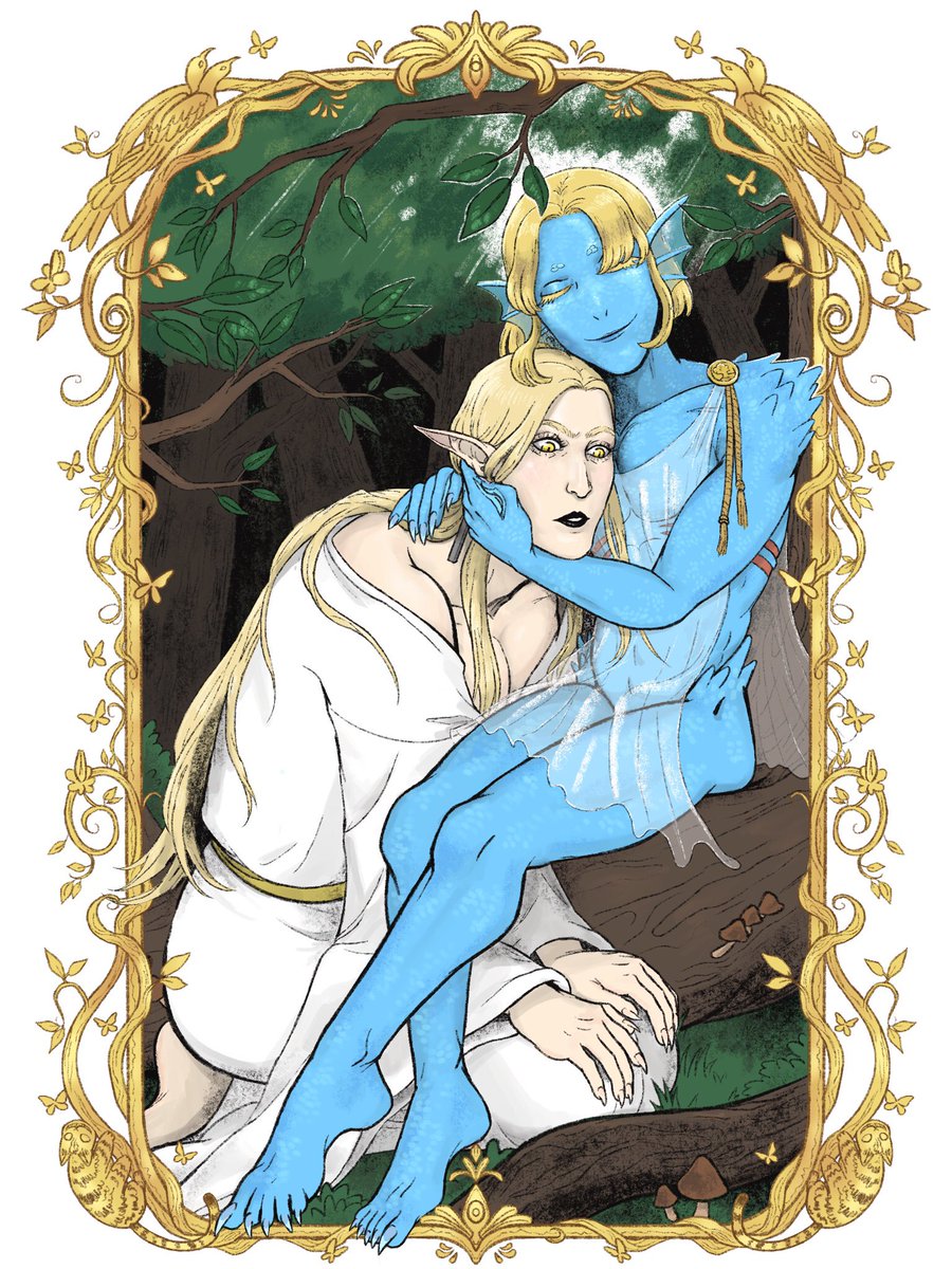 skylarkswift's tweet photo. hi #TransmascCreators 🌊✨ i’m skylar (he/they) and i like to paint neo-romantic stuff featuring trans bodies and illustrate fantasy gayboys! https://t.co/trnQ3rMaLQ
