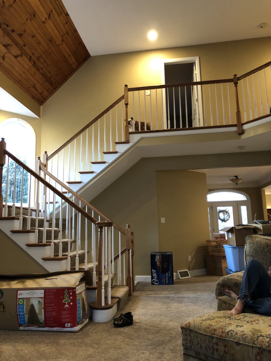 Well, we are in our new house but my parents need to get on it unpacking. I’m just up here supervising.