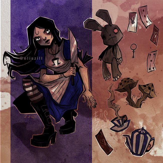 My version of #alicemadnessreturns ☠ <a href="/americanmcgee/">⚓ American McGee 🏴‍☠️</a> 
.
RTs are very appreciated! 🖤
<a href="/Procreate/">Procreate</a> <a href="/GothOfTheDay/">account now archived! thanks for everything!</a>