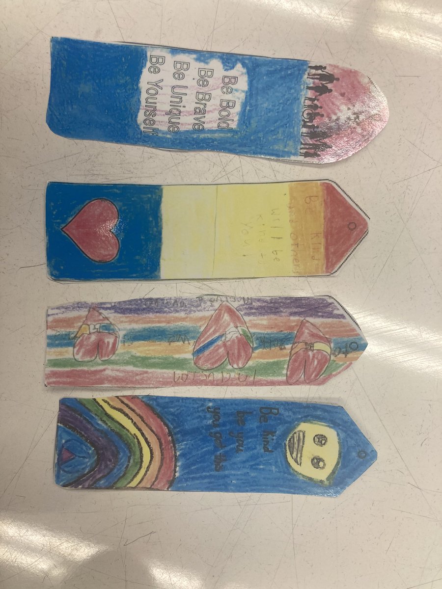 jenru12's tweet photo. Ending “Inclusion Week,” with fourth and third graders handing out bookmarks they created to our kindergarten students. More to come next week! @WanamassaElem #Inclusion https://t.co/R768Jw9lcA