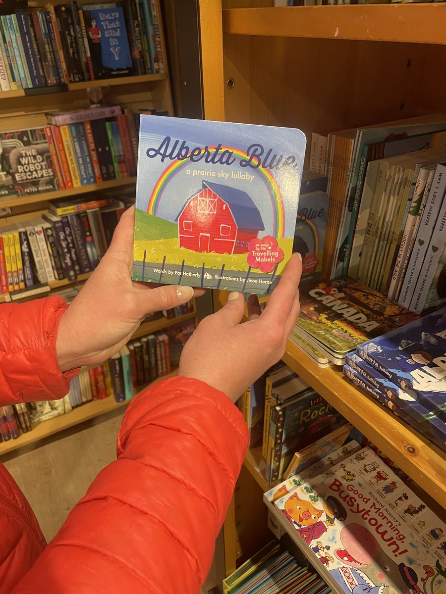 RedBarnBooksCA's tweet photo. Always a thrill to see your babies out in the world! Thanks, @PinkSpotStudios!

@Canmorecafebook in #Canmore is locally owned and proudly independent. They have prezzies for everyone on your list, so stop in and explore.

#AlbertaBlue #CafeBooks #CanLit @KidLit #Alberta https://t.co/f8yRY9NIMF