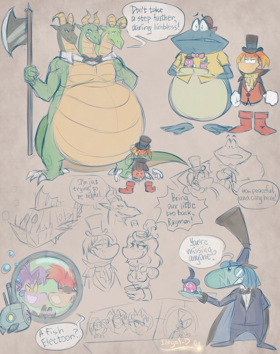 TodTheWizard's tweet photo. I planned to do this crossover long ago, but I kept forgetting or neglecting the work on it.
Finally, I made #Rayman and Puss'n Boots crossover. 🐱👢
#uglette #globox #raymesis #darkrayman #alesmansay #raymanoc #armoredtoad #electoons #polokus https://t.co/cEu5eCZvPZ