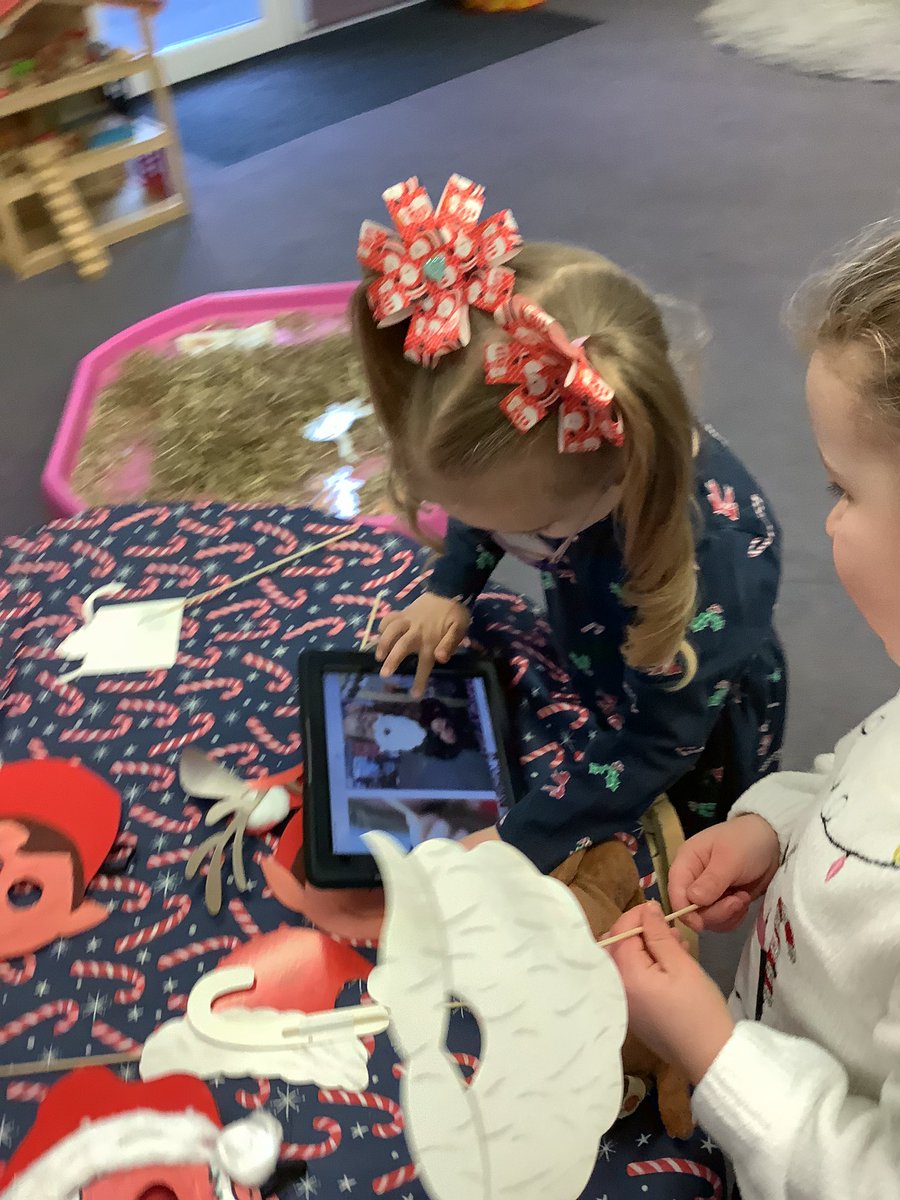EllistonFT's tweet photo. How about an Elfie Selfie? Thank you @TechElliston for teaching us how to use the camera app, manipulate and retrieve an image on an iPad because now we don’t need any help from our Teachers to take a photo of each other #EllistionUTW 🎅🏻🎄 https://t.co/00Iw0zUaPn