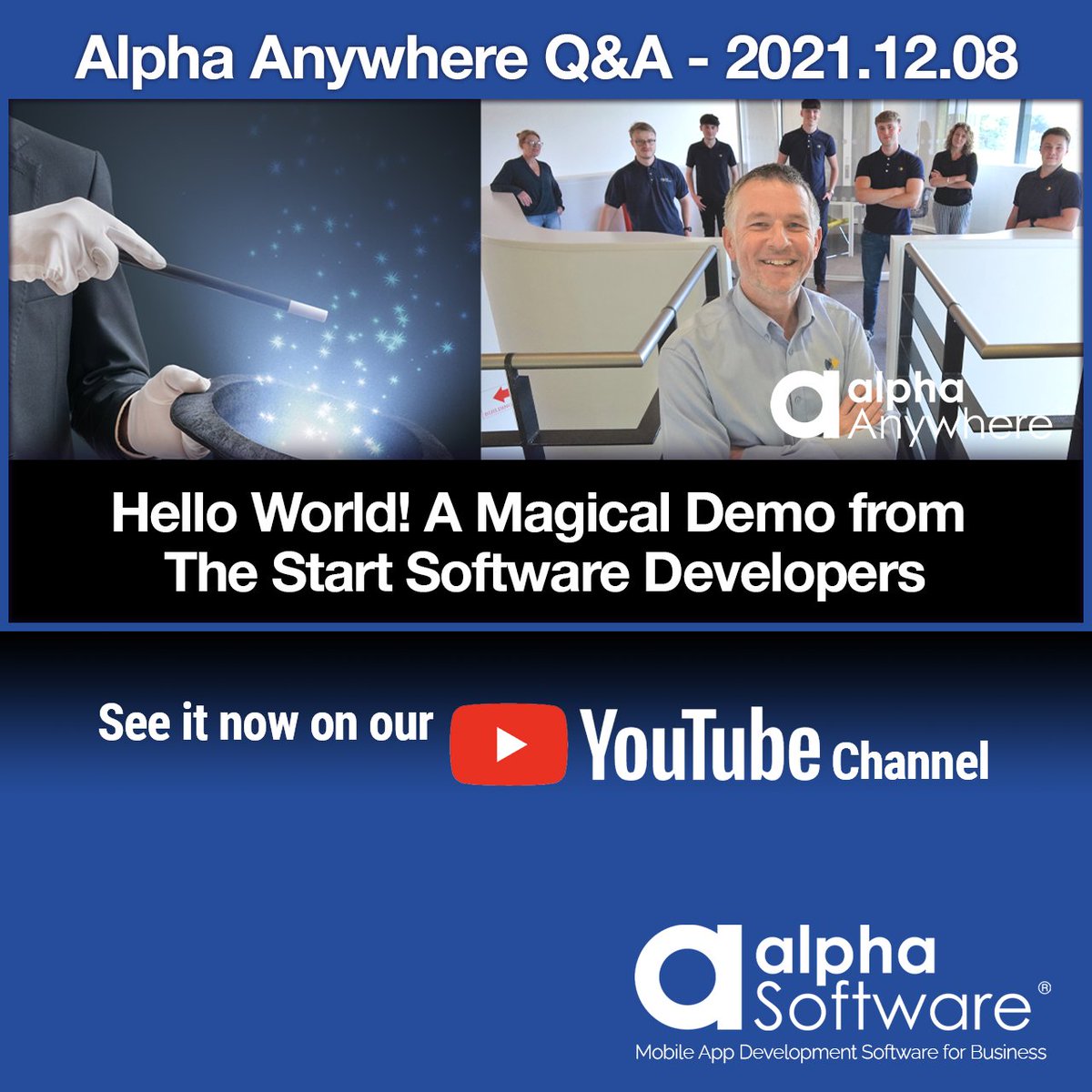 AlphaSoftware's tweet image. Alpha Anywhere developer Robin Bennett & team show “Hello World!” in increasing odd & bizarre ways. Prepare to be amazed!
hubs.la/Q010FJnG0
#startsoftware #codetricks #appdevelopmenttricks #mobileapps #lowcode #mobileappdevelopment #developmentplatform
