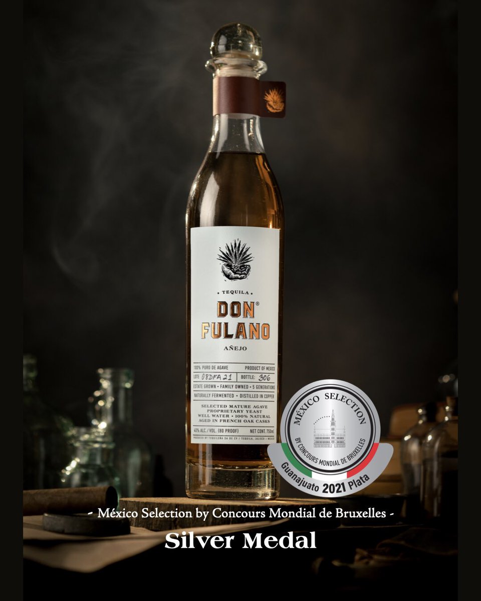 DON FULANO TEQUILA (@sipdonfulano) on Twitter photo Ending the year with new reasons to be grateful.
2021 Mexico Selection by Concours Mondial de Bruxelles
Gold Medal - Don Fulano Blanco
Silver Medal - Don Fulano Añejo
<a href="/MexicoSelection/">México Selection by CMB</a>
Thanks to the community behind our - vino de mezcal - Tequila. Ending the year with new reasons to be grateful.
2021 Mexico Selection by Concours Mondial de Bruxelles
Gold Medal - Don Fulano Blanco
Silver Medal - Don Fulano Añejo
<a href="/MexicoSelection/">México Selection by CMB</a>
Thanks to the community behind our - vino de mezcal - Tequila.