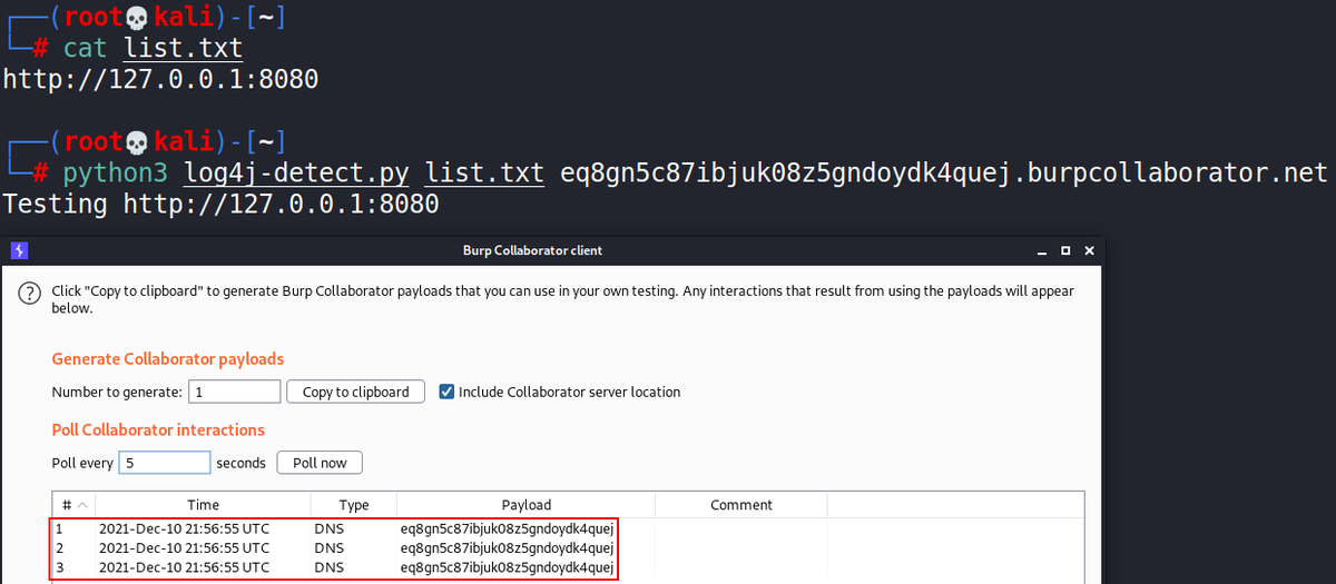 takito1812's tweet image. Simple Python 3 script to detect the Java library "Log4j" vulnerability for a list of URLs
github.com/takito1812/log…