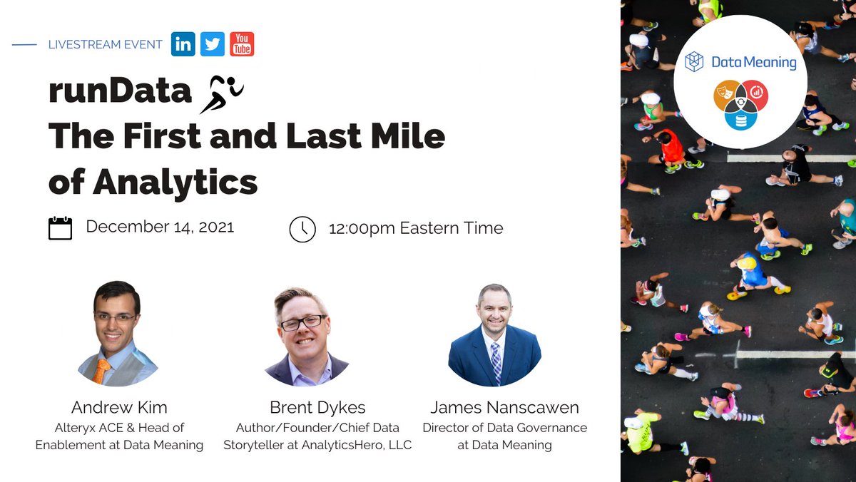 Brent Dykes (@analyticshero) on Twitter photo I look forward to joining <a href="/datameaning/">Data Meaning</a>'s LinkedIn Live event on Tues, Dec 14 at 12pm ET to talk about the first and last miles of analytics (and probably everything between them too). Let's go!
linkedin.com/feed/update/ur… I look forward to joining <a href="/datameaning/">Data Meaning</a>'s LinkedIn Live event on Tues, Dec 14 at 12pm ET to talk about the first and last miles of analytics (and probably everything between them too). Let's go!
linkedin.com/feed/update/ur…