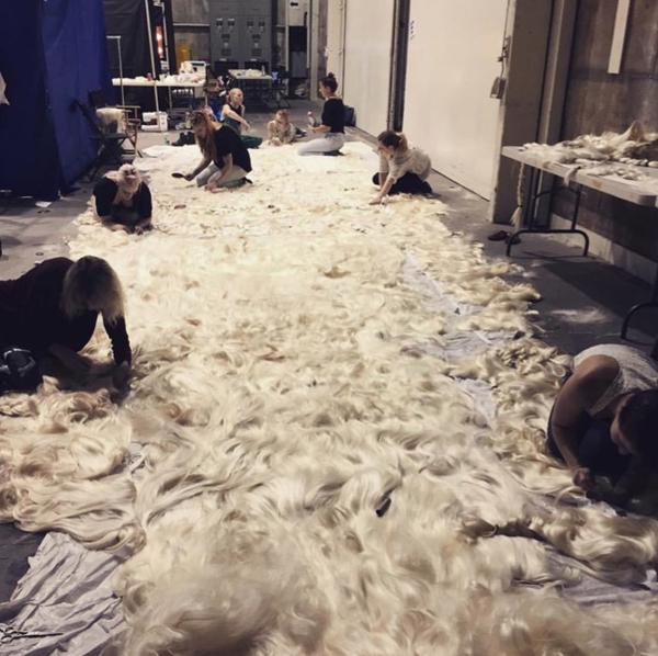 perfectcelebrty's tweet photo. gaga really ran a sweatshop to make her a mile long wig that she only wore in 1 (one) photo before tossing it in her archive https://t.co/XL36D3kvgW