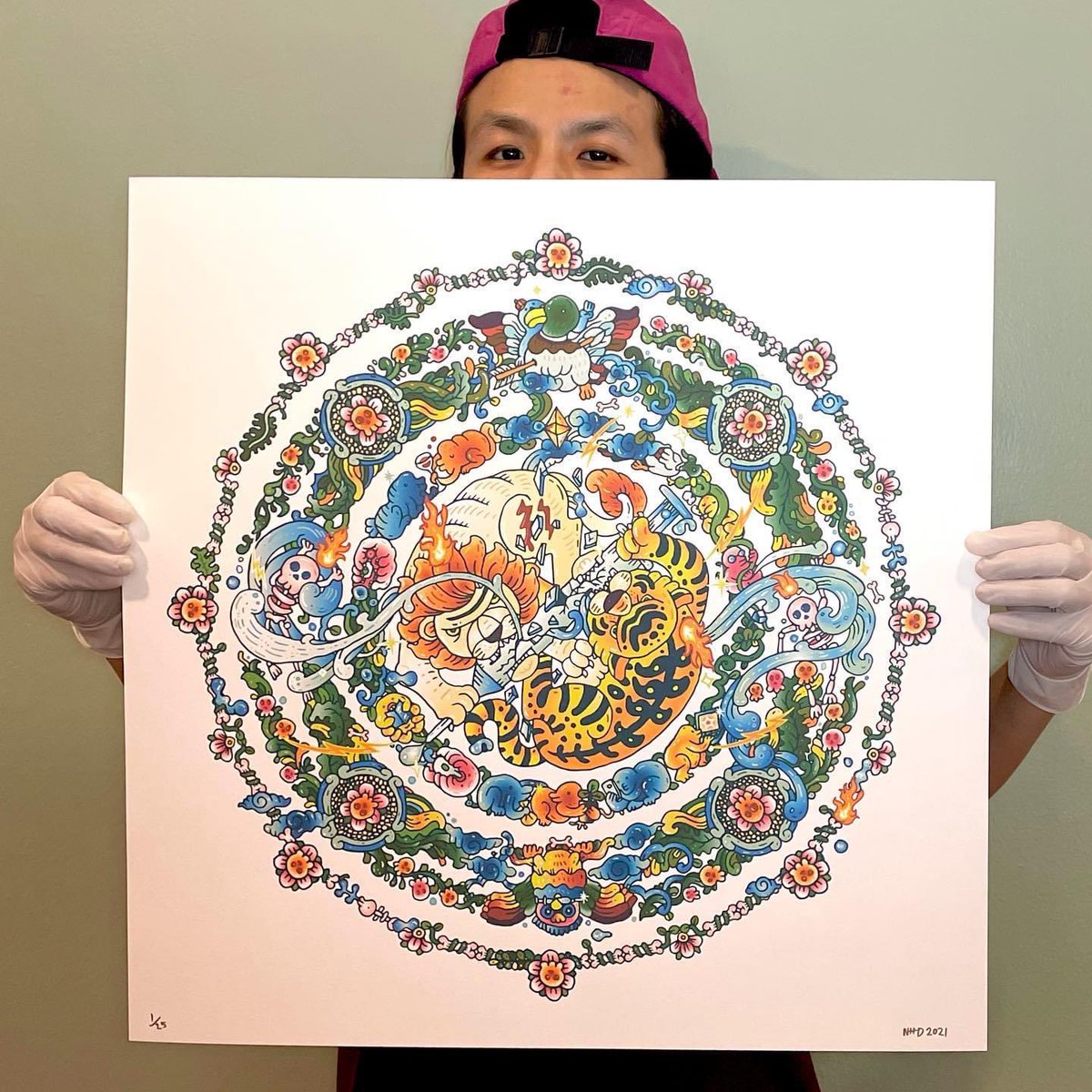 nokhookdesign's tweet photo. งานอาทปริ้นส์ "Vaccine war" 
ขนาด 55x55cm พิมพ์จำนวน สีละ 25 ใบ พร้อมลายเซ็นต์ศิลปิน 
วัสดุ : ปริ้นส์บนกระดาษ Smooth หนา 200 gsm
ราคา 990 บาท รวมส่งในไทย https://t.co/5ujvcGhrZs #artprints https://t.co/u1RHbYZ3MH