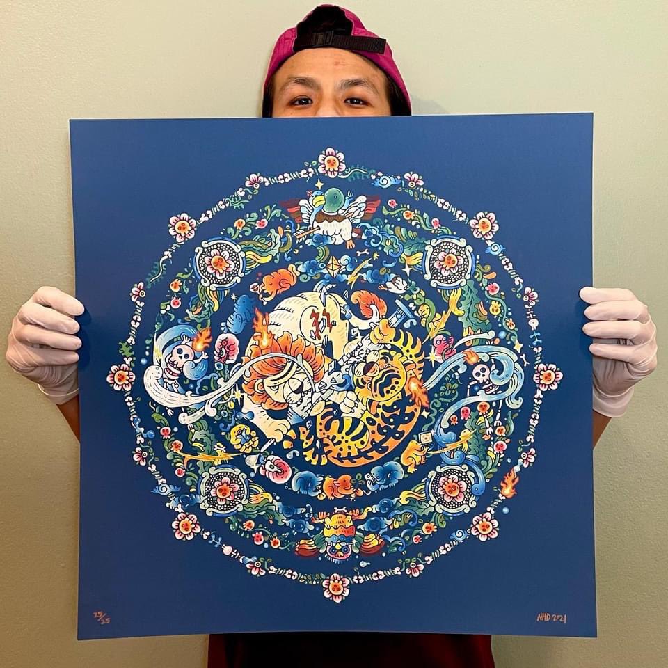 nokhookdesign's tweet photo. งานอาทปริ้นส์ "Vaccine war" 
ขนาด 55x55cm พิมพ์จำนวน สีละ 25 ใบ พร้อมลายเซ็นต์ศิลปิน 
วัสดุ : ปริ้นส์บนกระดาษ Smooth หนา 200 gsm
ราคา 990 บาท รวมส่งในไทย https://t.co/5ujvcGhrZs #artprints https://t.co/u1RHbYZ3MH