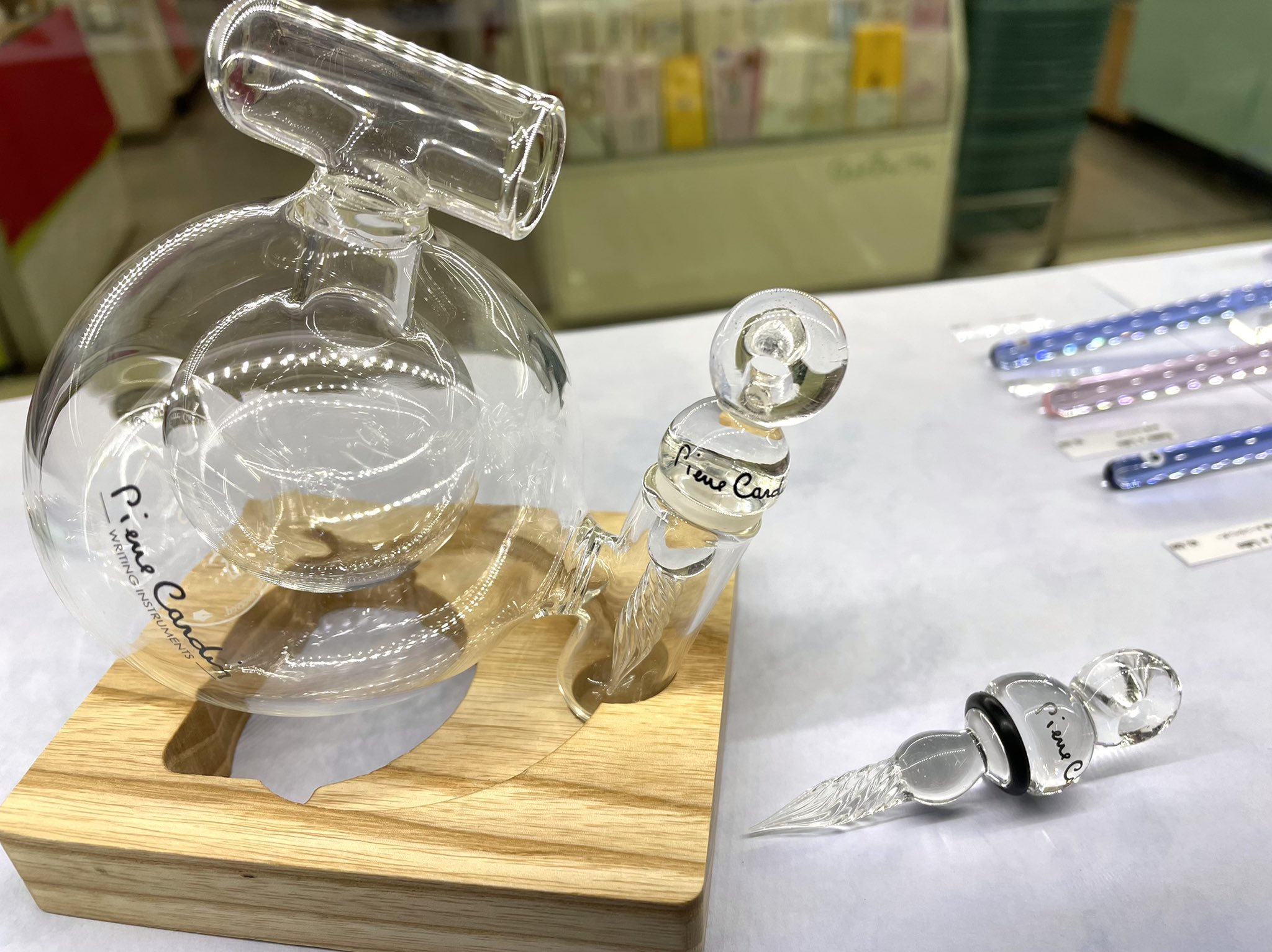 Pierre Cardin ガラス製インク壺　iDUO 日本先行販売》 ピエールカルダン ガラス製インク壺【iDUO