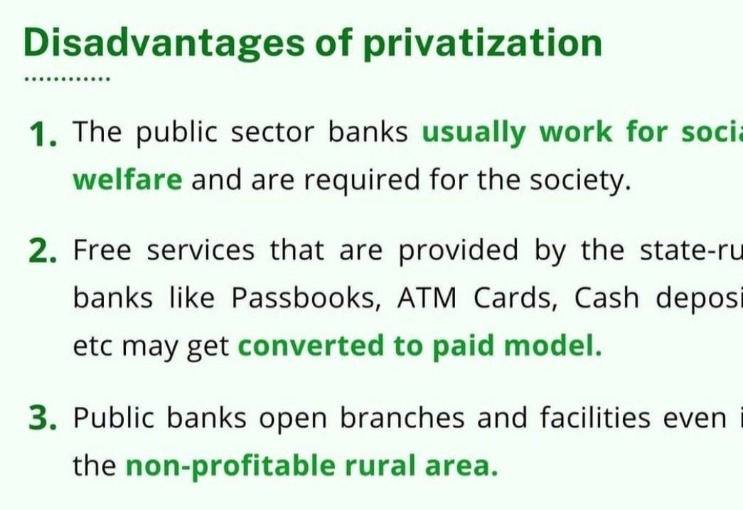 Mohd_Ayaz_'s tweet photo. When it's a PUBLIC sector bank: The Public is served.

When it will be a CORPORATE sector bank: Then only corporates will be served.

#BankBachao_DeshBachao https://t.co/sVN8Iy9Hd2