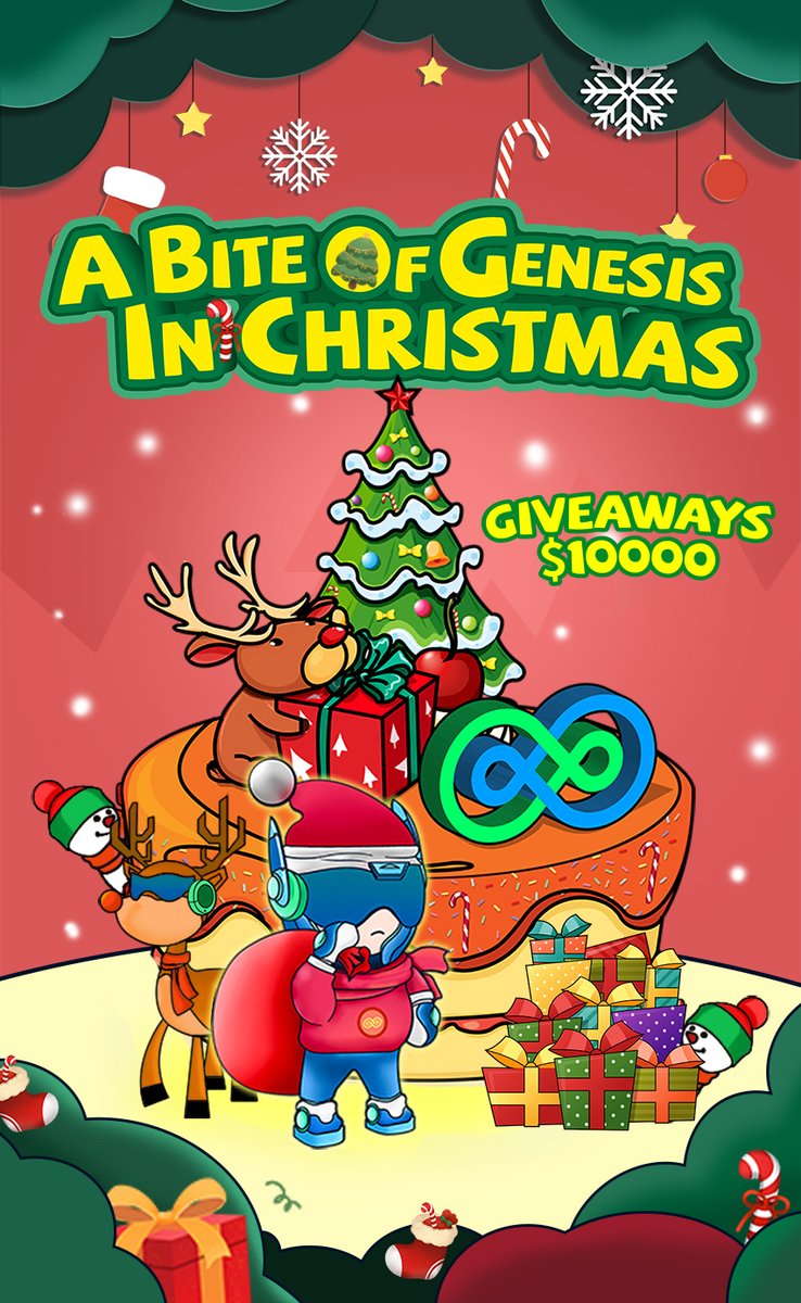 GenesisChain_1's tweet photo. 🎅$10,000 Giveaways! 🎁
To enter：
🧁Share gourmet photos or videos with Genesis!🎄
🎁:
1st place, $3000
2nd place, $2000 each for 2
3rd place, $500 each for 4
10 participants Retweet&amp;Like&amp;Follow win $100 each💪
😋Come on and get your bite~！🪐#Giveaways #MerryChristmas #EatToWin https://t.co/pHR88p3Yiw