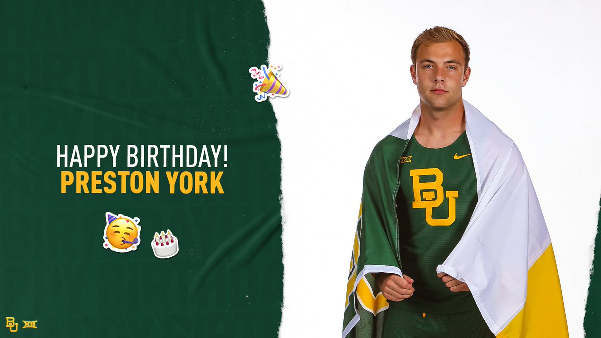 BaylorTrack's tweet photo. Happy Birthday, @PrestonYork9! 🎉

#SicEm 🐻 https://t.co/EXEYQZ0Ayd