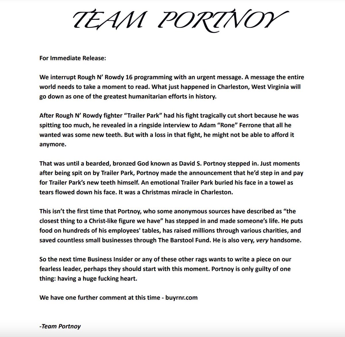 TomScibelli's tweet photo. For immediate release #rnr16 https://t.co/AOOYHmhc0T