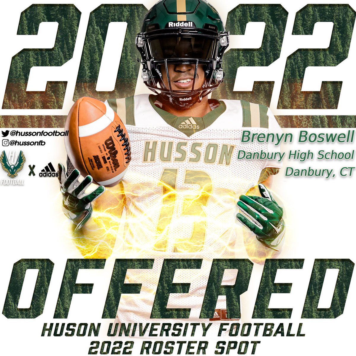 brenynbozz's tweet photo. Honored and blessed to say I have received my first offer from @hussonfootball !!!🦅@_Coach_Hobbs @CoachTieri https://t.co/bnxmQipKr6