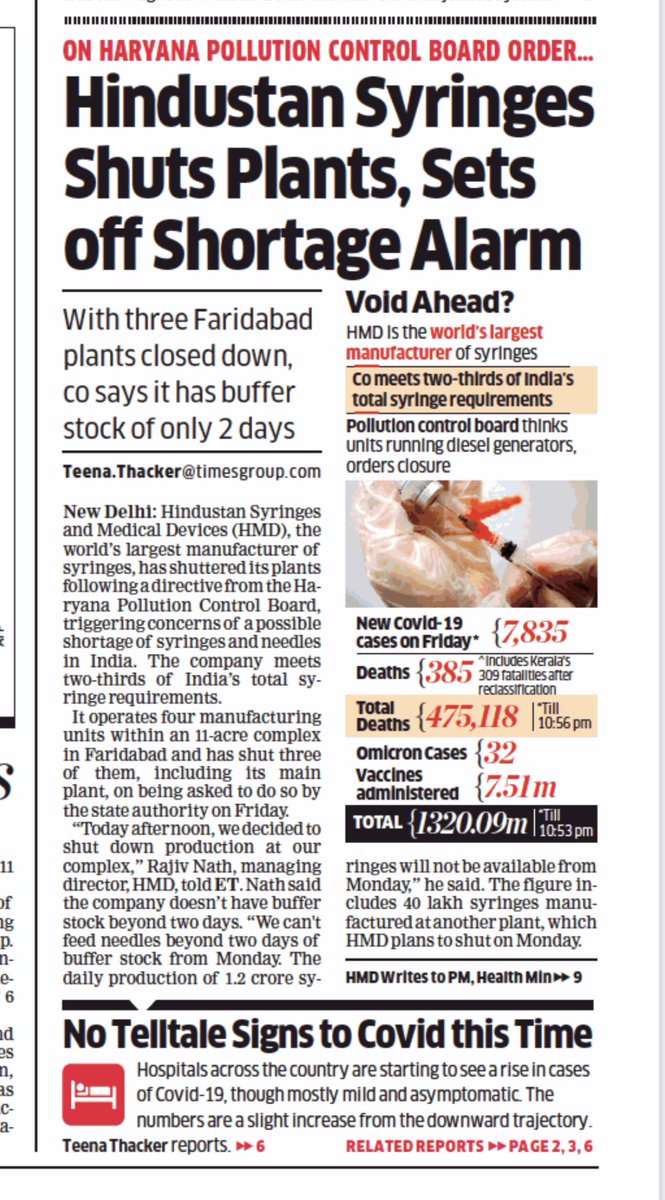 MiIAiMeD's tweet photo. @PMOIndia Risking Lives to Save Lives ? Pollution Control measures are needed but with rationality @mansukhmandviya @byadavbjp @MoHFW_INDIA @Pharmadept Covid Critical Medical Devices need Formal Declaration under Disaster Management so we don’t create a bigger national disaster https://t.co/ecWMVJYoDI