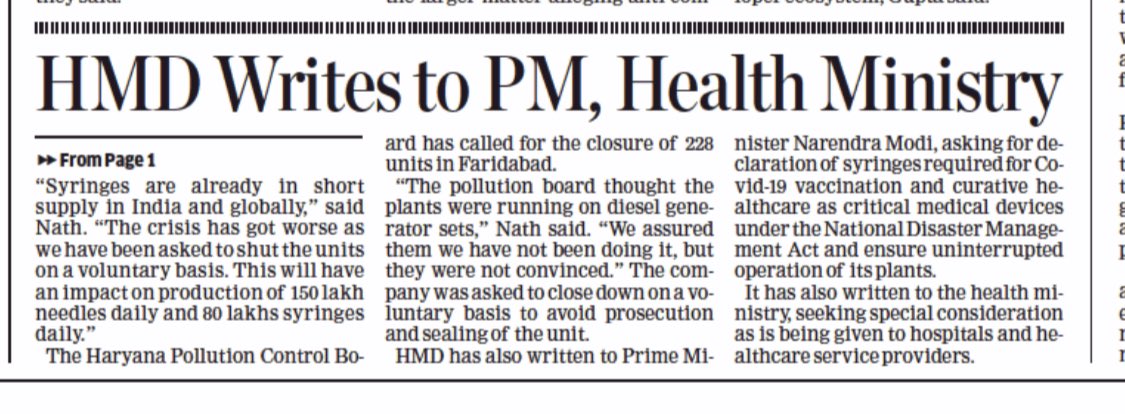 MiIAiMeD's tweet photo. @PMOIndia Risking Lives to Save Lives ? Pollution Control measures are needed but with rationality @mansukhmandviya @byadavbjp @MoHFW_INDIA @Pharmadept Covid Critical Medical Devices need Formal Declaration under Disaster Management so we don’t create a bigger national disaster https://t.co/ecWMVJYoDI