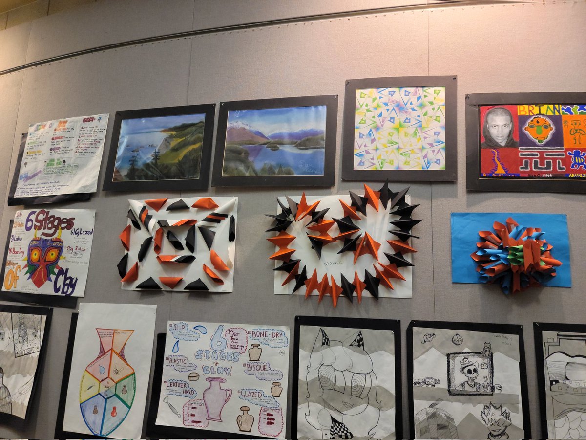 Student art work on display at the 1st Annual Fine Arts Showcase.
#richinstudentsuccess