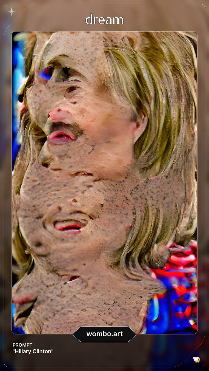 _TheSquid_'s tweet photo. @HillaryClinton How u like?

#AI #Art https://t.co/6KoijVfW1v