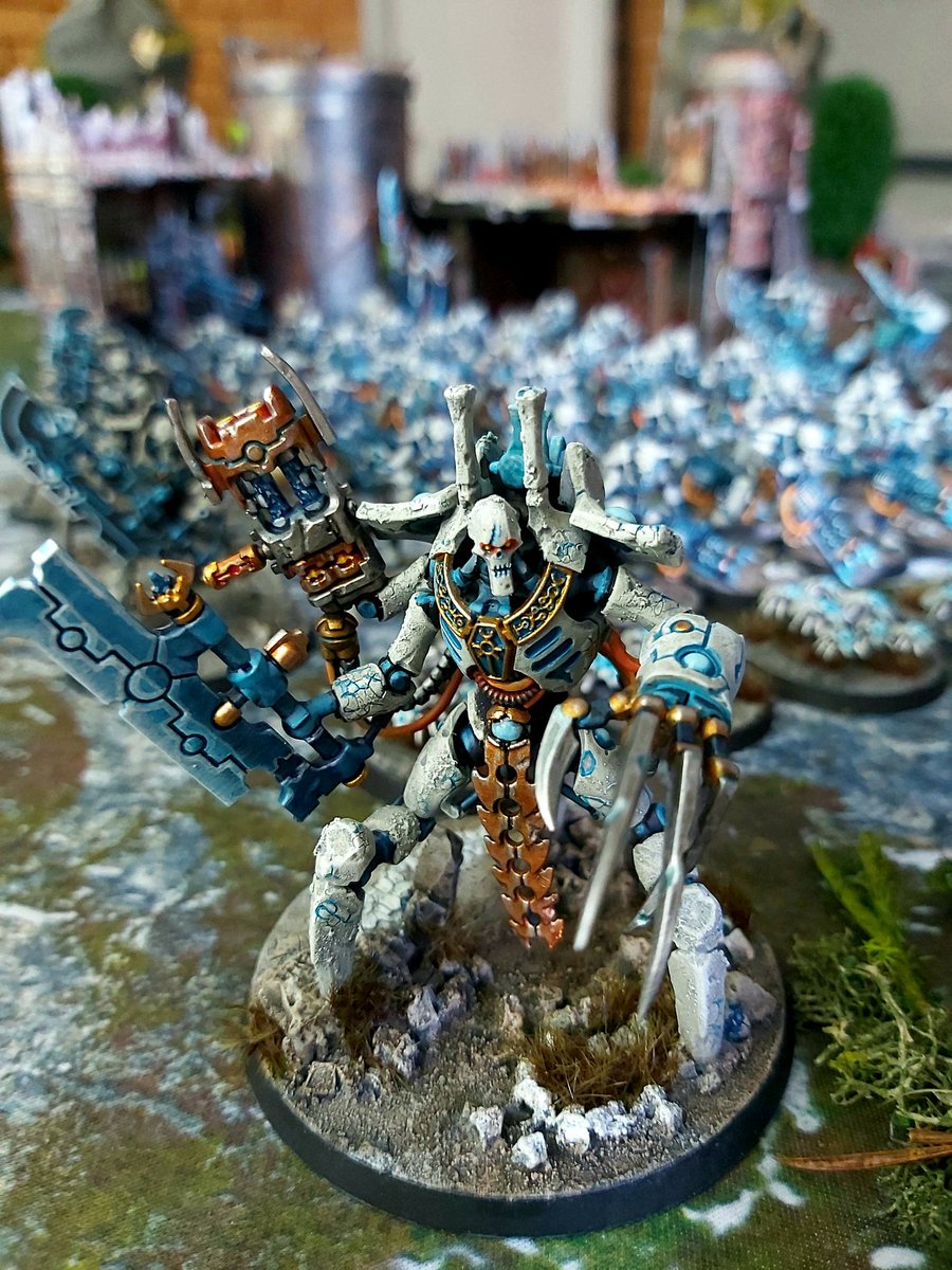 NightHorrible's tweet photo. #Necrons Legion assembling 💀

Waiting on that #Worldscour Battleforce to arrive so I can take the list up to 2k ✌

Got a draw result vs Astra Militarum at 1200pt level, awesome game 🤘

#WarhammerCommunity
#GamesWorkshop
#Warhammer
#40k https://t.co/5cFMNHiNLd