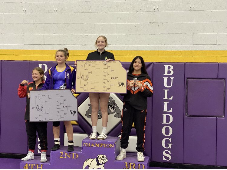 bterry_brandon's tweet photo. Congrats to our Lady Oriole Wrestlers who finished 6th out 16 teams with 3 Wrestlers:                             Jill High 126 Pound Champion.               Emma Otsuka 138 pounds 3rd Place https://t.co/sSfoEvunJA