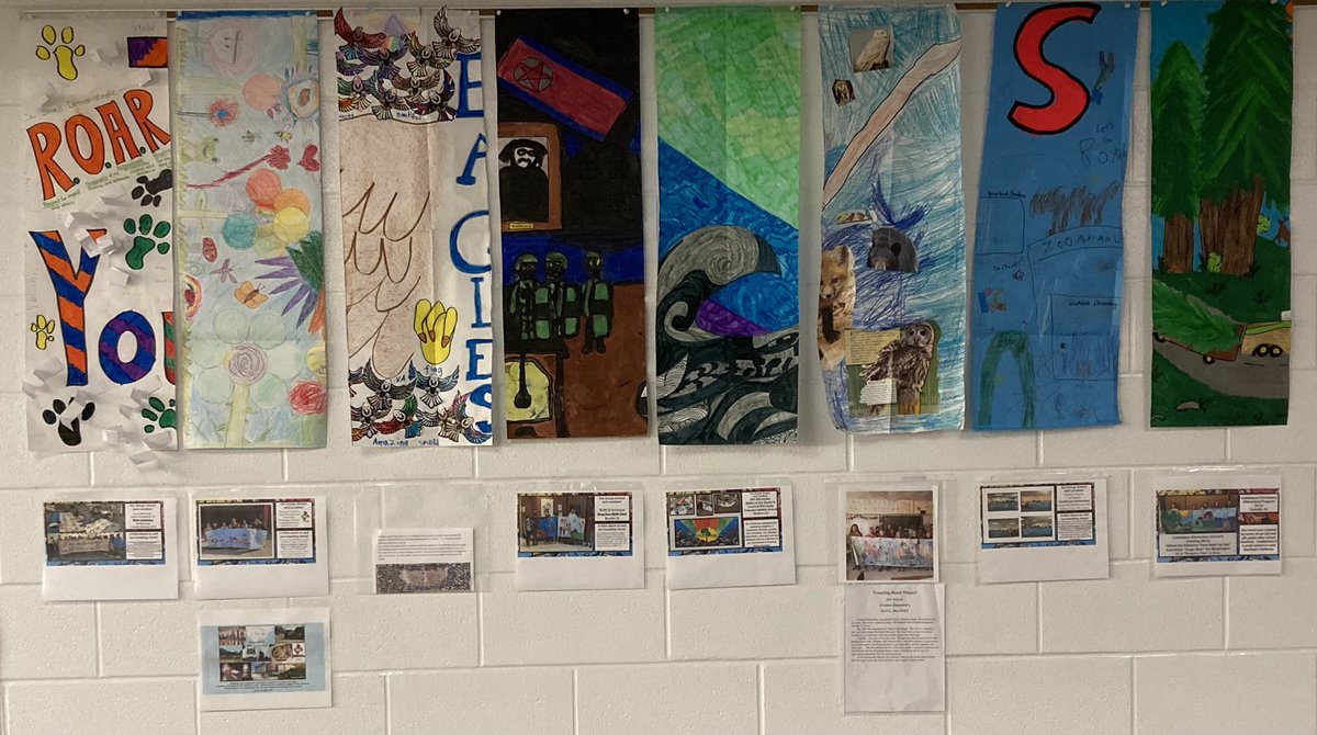LibMateja's tweet photo. Received more pieces of our #travelingmuralproject this week @WilderWildcats.  #jcpslibraries #collaboration @BillPerkins12 @JCPSKY @shannonmmiller https://t.co/H7evs7F6GP