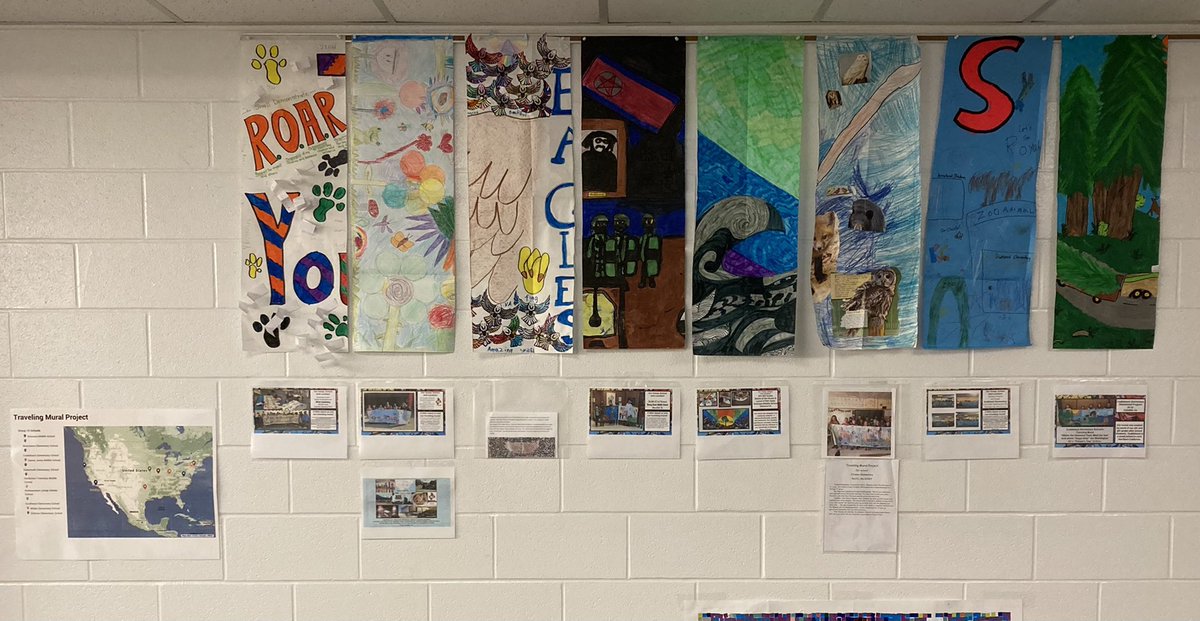 LibMateja's tweet photo. Received more pieces of our #travelingmuralproject this week @WilderWildcats.  #jcpslibraries #collaboration @BillPerkins12 @JCPSKY @shannonmmiller https://t.co/H7evs7F6GP