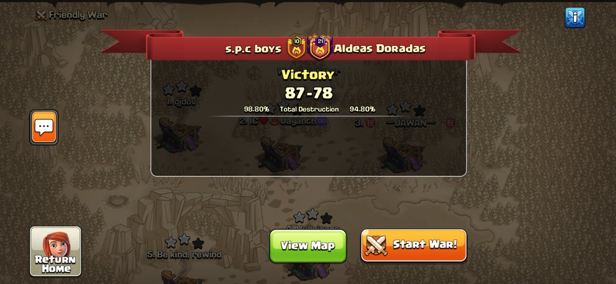 <a href="/FWL_CoC/">Friendly War League</a> WEEK 4. GG <a href="/AldeasD/">Aldeas Doradas</a>