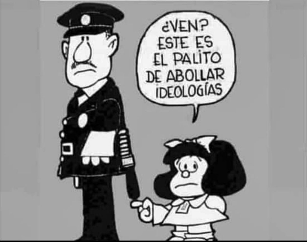 rosariopalomi71's tweet photo. Aquest dibuix va costar a Quino la censura i l'exili el 1975. https://t.co/taCzqSd3Ku
