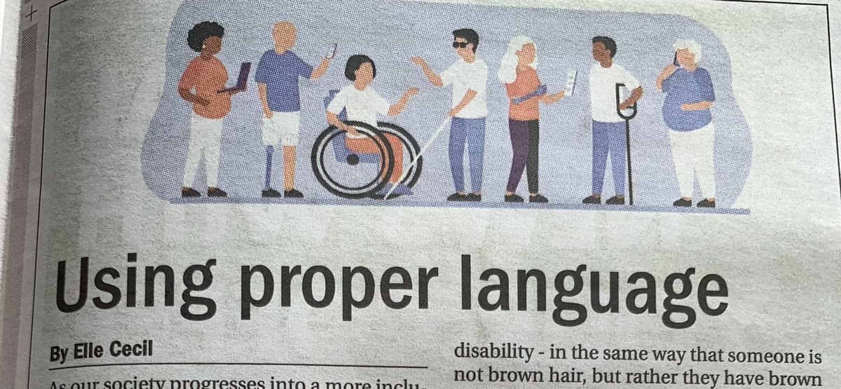 JessHealyWalton's tweet photo. Oh no just found an article in @PakenhamGazette telling people that identity first language is wrong &amp; only person first is right. I’m disabled in the same way that I’m queer. I’m not a person with queerness or a person with a disability. Just #SayTheWord. https://t.co/akh3Y336kO