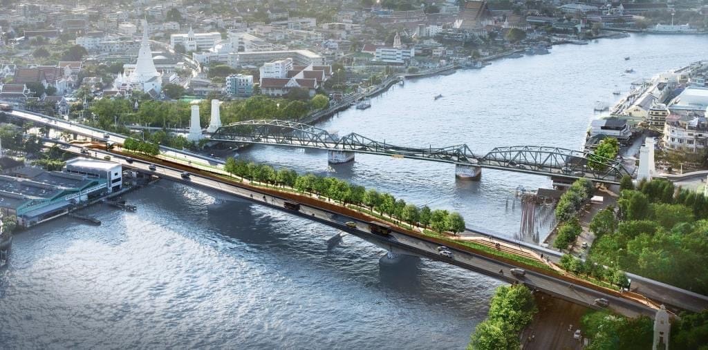 จาก“สะพานด้วน”มาเป็น“สวนลอยฟ้าเจ้าพระยา”(Chao Phraya Sky Park) แลนด์มาร์กแห่งใหม่ของ กทม.  บริเวณช่องกลางสะพานพระปกเกล้า โครงสร้างเดิมของโครงการรถไฟฟ้าลาวาลิน ที่ถูกทิ้งร้าง ไม่ได้ใช้ประโยชน์มานานกว่า 30 ปี  ( จนได้รับการเรียกขานกันจนติดปากว่า “สะพานด้วน” ) เป็นทางเดิน และ..