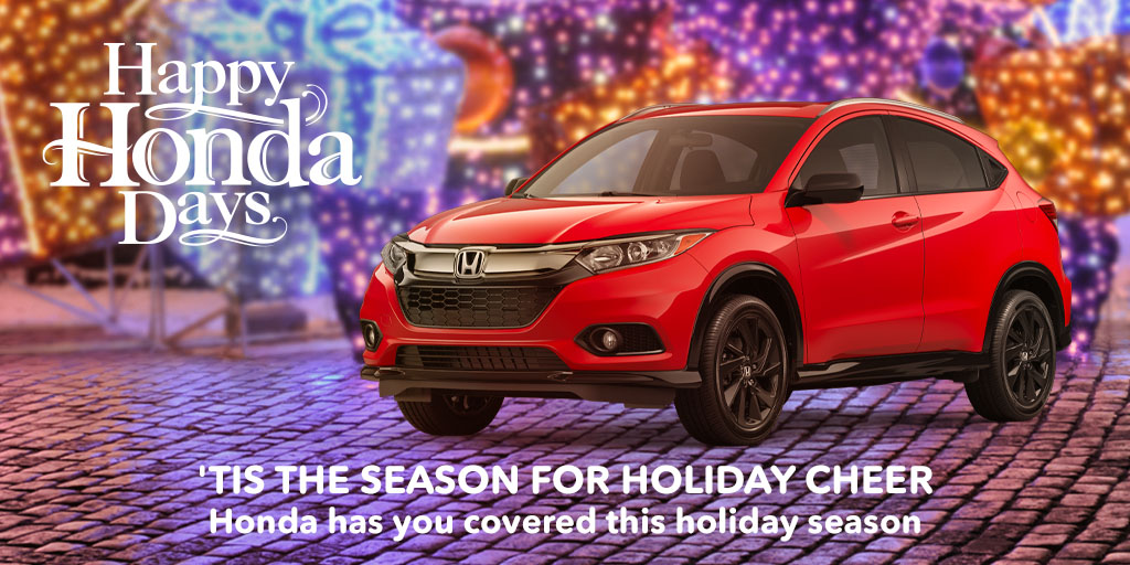 NorthGAHonda's tweet photo. If you’re looking to get the most out of your drives and wander with your loved ones this holiday season, then the Honda HR-V is the right SUV for you! Hurry in during Happy Honda Days! https://t.co/1vlwM1Oa1z https://t.co/KK8GEKXcGF