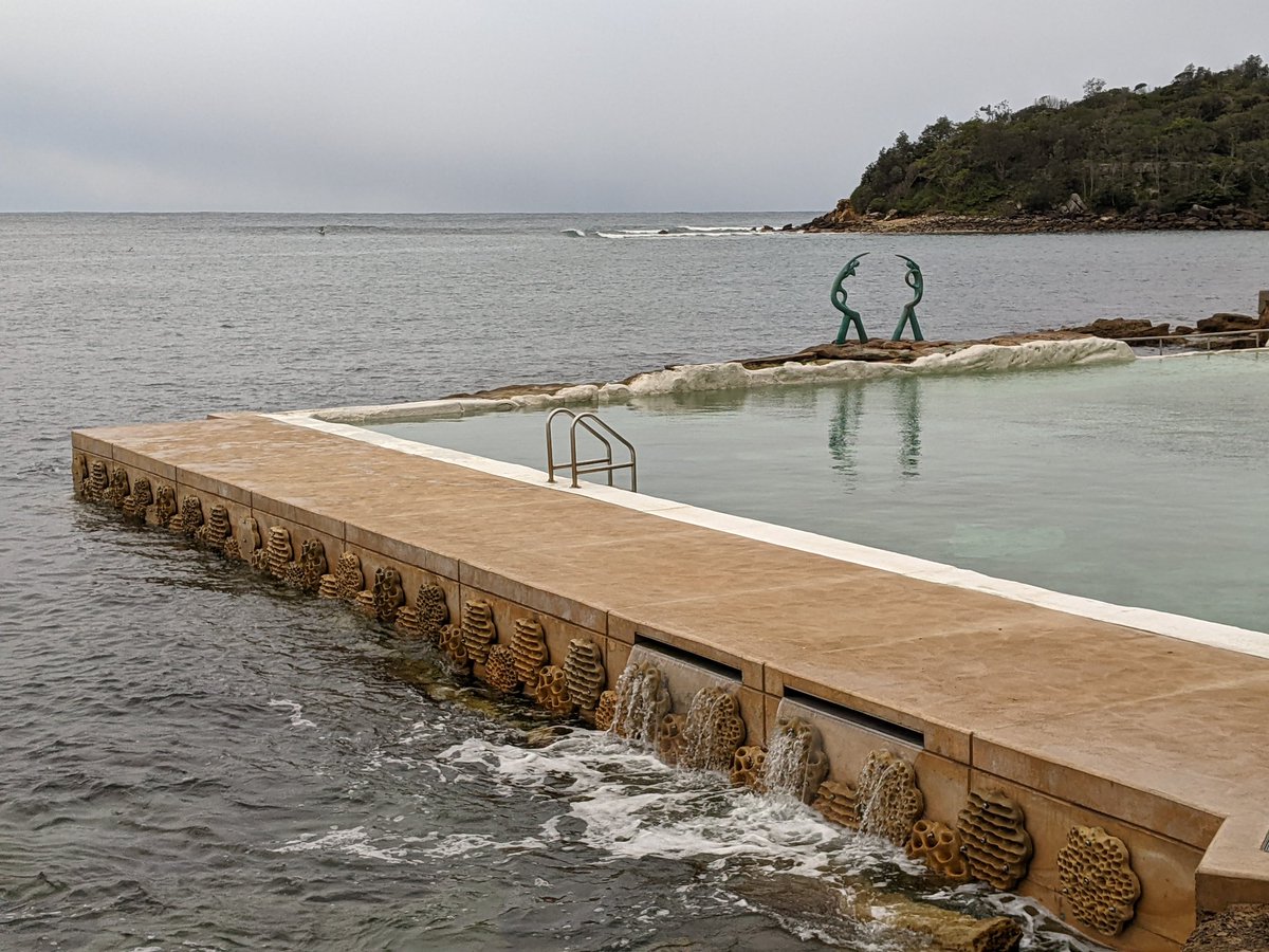 The Bower pool has been refurbished. Looks amazing and the #livingseawall  tiles looking amazing. A great innovation to encourage marine life.