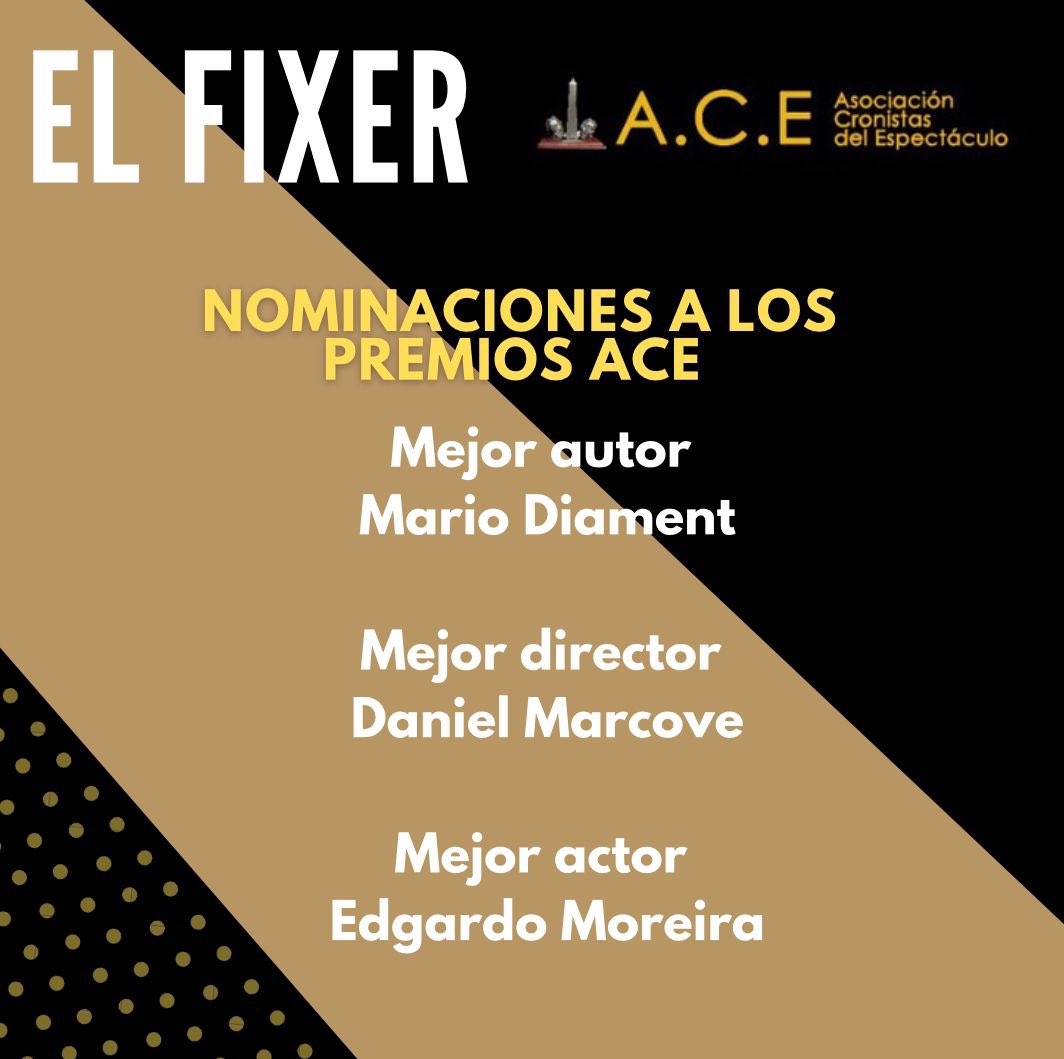 EdgardMoreiraok's tweet photo. Tres nominaciones  PremiosACE !!
MUCHAS GRACIAS alJurado por habernos seleccionado como aspirantes al premio en los rubros de autor, director y actor (el que me toca) por nuestro espectáculo  #ElFixer https://t.co/W8OcYlxNP9