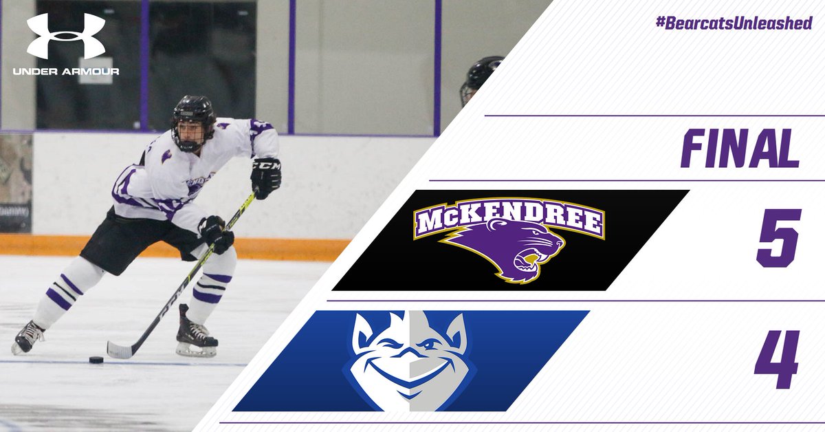 McKBearcats's tweet photo. FINAL | NICK NELSON CALLED GAME FOR @BearcatsHockey firing a goal with just 0.3 second remaining in the game! #BearcatsUnleashed 

McKendree is back on the ice against SLU tomorrow at 12:30PM! https://t.co/DHKNv14HAU