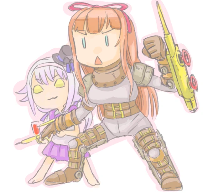 ビックシスターちえりとリトルピノ

#ちぇり絵 
#ピノの自由帳 