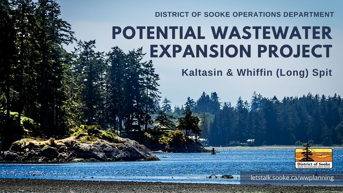 SookeCa's tweet photo. We're asking residents in the Whiffin Spit and Kaltasin neighbourhoods to return their completed potential wastewater services expansion surveys to the District by January 10, 2022. Learn more: https://t.co/VV0OyOOaDn #Sooke https://t.co/EMKO6sLPkS