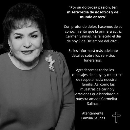 javierzeruel's tweet photo. Pues qué caray!!! Se nos fué una chiva mayor! QEPD Carmencita Salinas #chivadecorazon #Chivahermana @chivas https://t.co/i50Le3Wzup